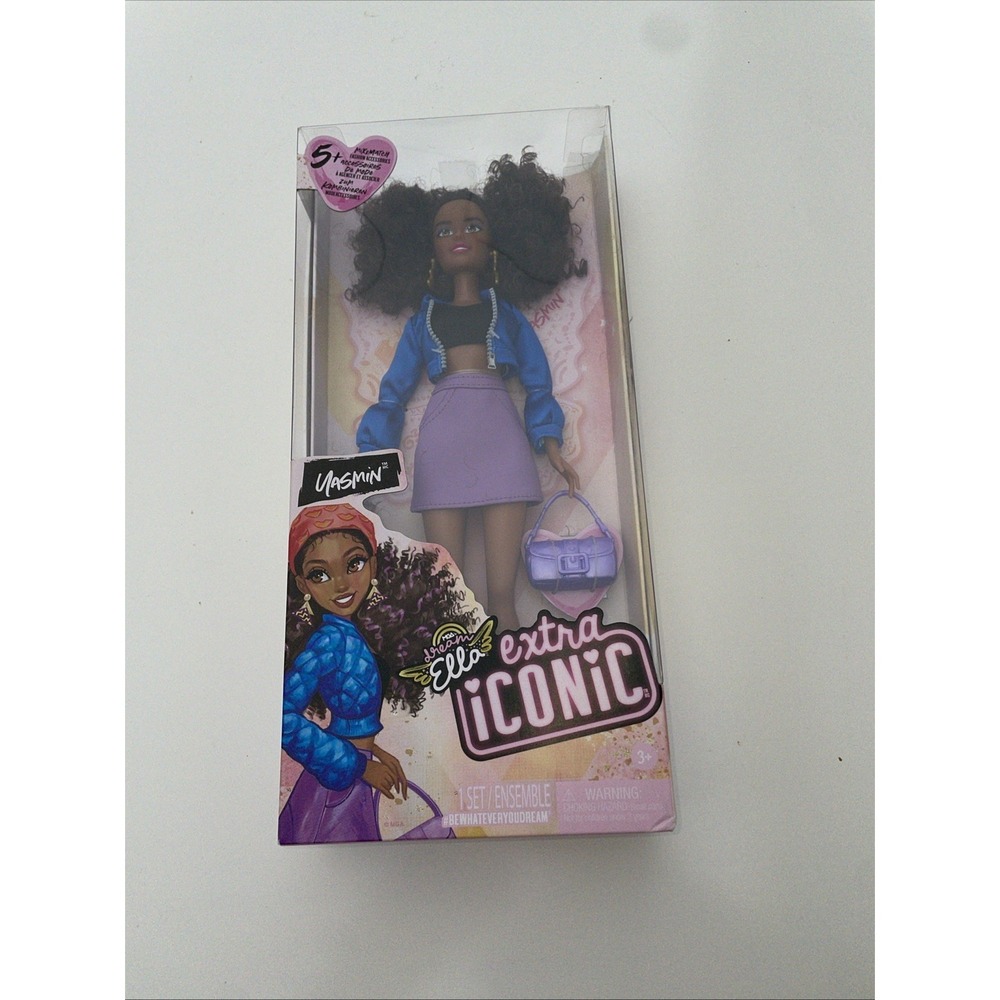 MGA Dream Ella Extra Iconic YASMIN Doll‎ 11.5" 90's Fashion Afro Puffs NIB NEW